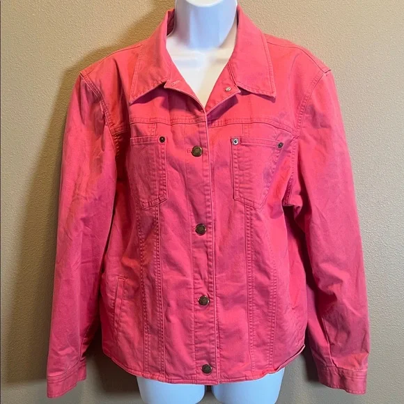 Jones New York Women’s Vibrant Pink Jacket Size XL - Picture 1 of 15